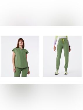 Figs Women's Zamora High-Waisted Jogger in Fern Green SET!!!